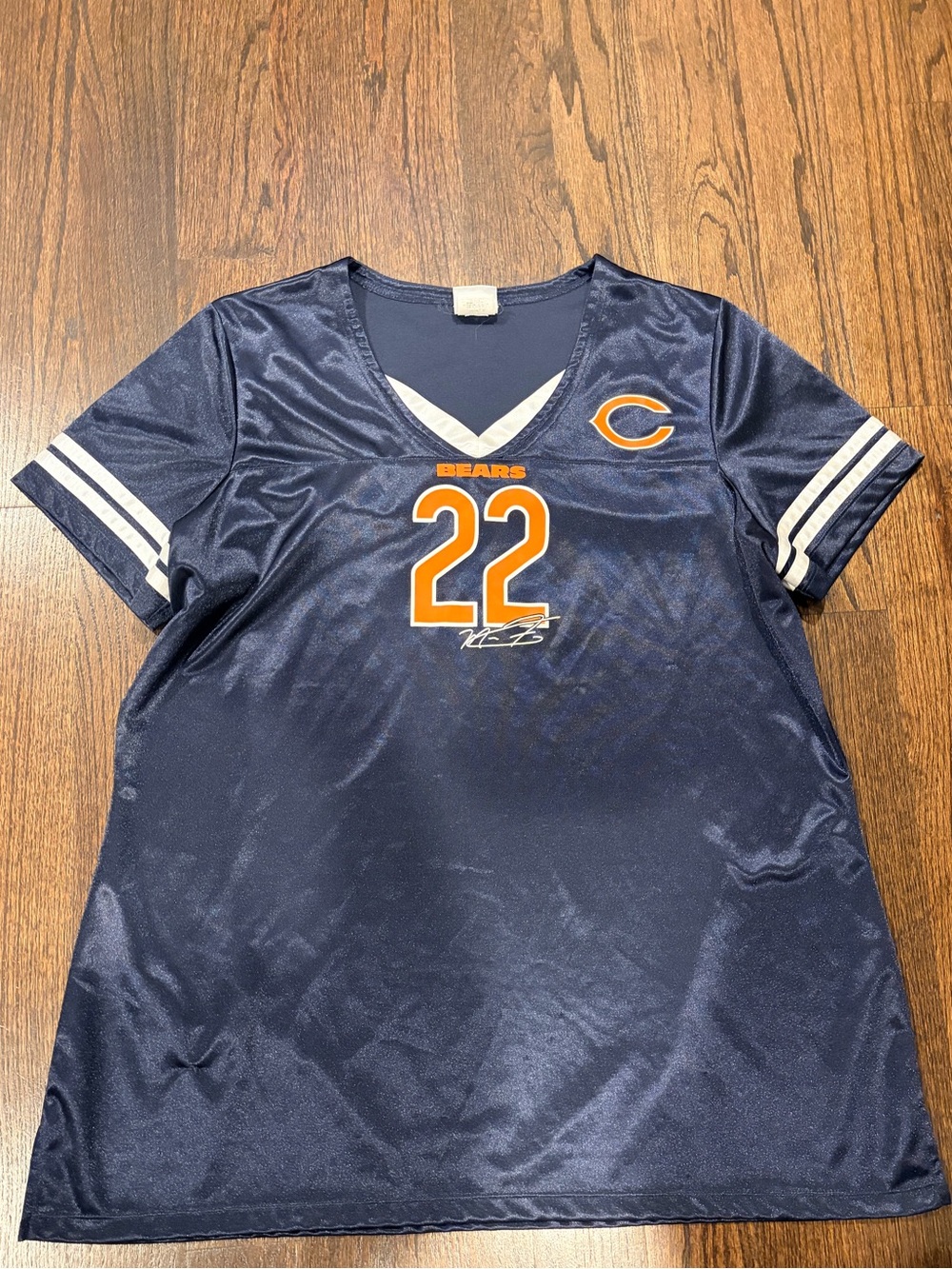 NFL Chicago Bears Women's Navy and Orange #22 Jersey